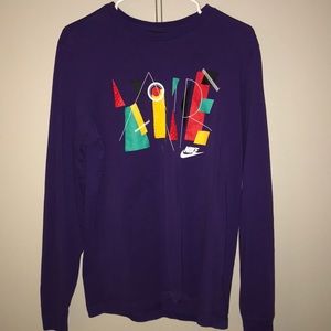 purple nike air retro shirt